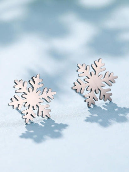 Fashion Snowflake Stud Earrings Christmas Earrings