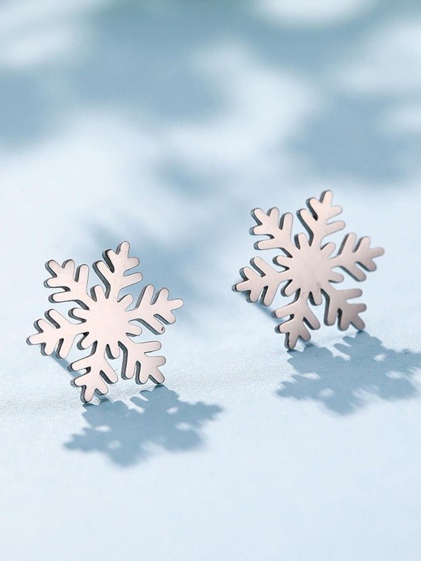 Fashion Snowflake Stud Earrings Christmas Earrings