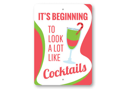 Christmas Cocktails Sign