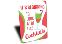 Christmas Cocktails Sign