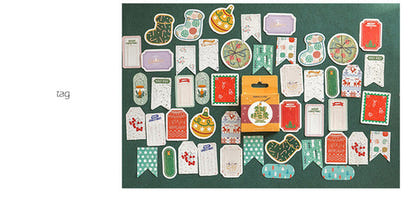 45PCS/PACK Christmas Snow Sticker