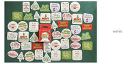 45PCS/PACK Christmas Snow Sticker