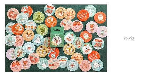 45PCS/PACK Christmas Snow Sticker