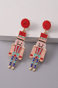 Tiana Beaded Christmas Nutcracker Earrings