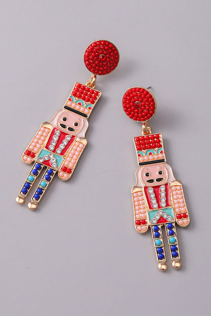 Tiana Beaded Christmas Nutcracker Earrings