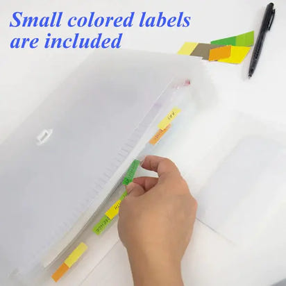 Expanding File Letter Size Translucent Poly 13-Pocket