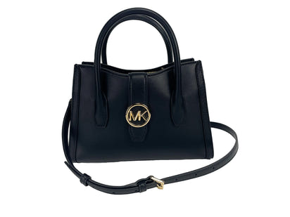 Michael Kors Gabby Small Black Leather Satchel Bag