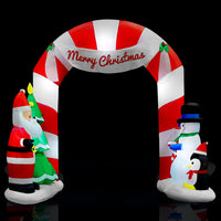 Jingle Jollys Christmas Inflatable Archwary Santa 3M Illuminated