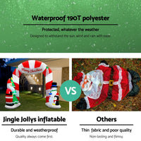 Jingle Jollys Christmas Inflatable Archwary Santa 3M Illuminated