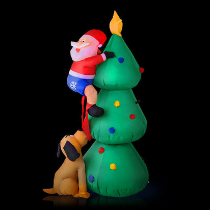 Jingle Jollys Christmas Inflatable Santa Tree 1.8M Illuminated