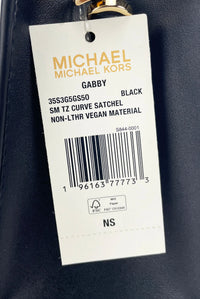 Michael Kors Gabby Small Black Leather Satchel Bag