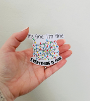 It’s Fine-Funny Holiday Sticker/Magnet