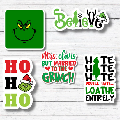 Ho Ho Ho - The Grinch Sticker/Magnet