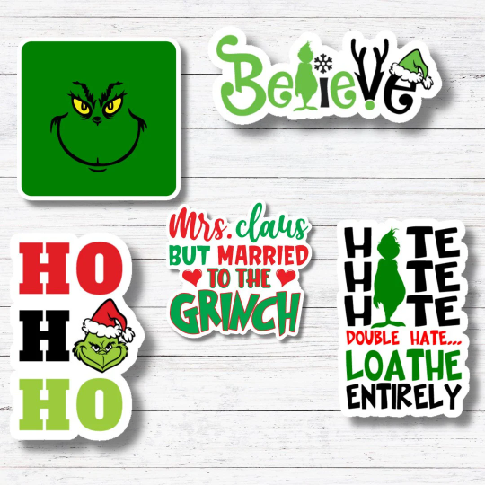 Ho Ho Ho - The Grinch Sticker/Magnet